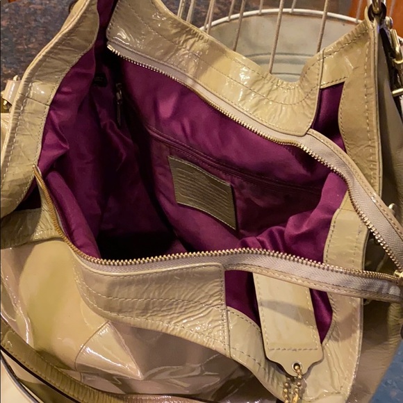 Coach Madison Patent Large Sophia Satchel Camel - Picture 2 of 4